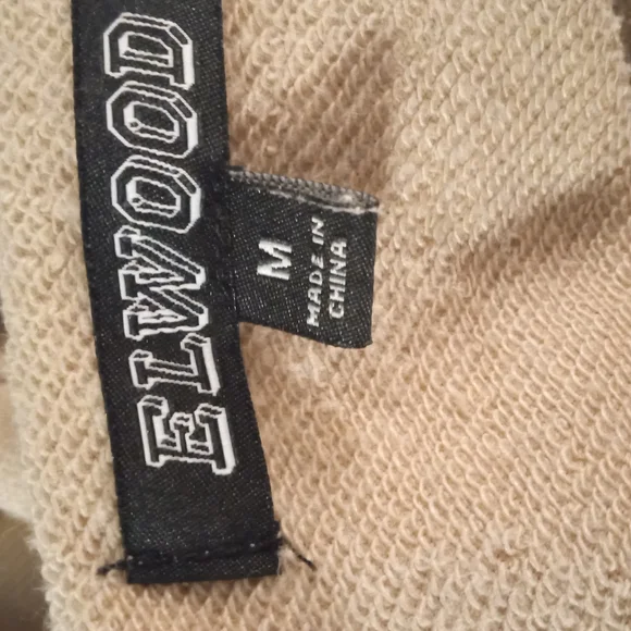 Beige Pullover  Hooded Short Sleeve Tunic - Picture 4 of 4